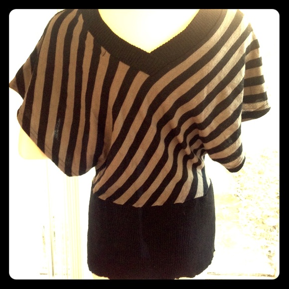 DE ROTCHILD STRIPED 🦇WING V-NECK SWEATER - Picture 4 of 7